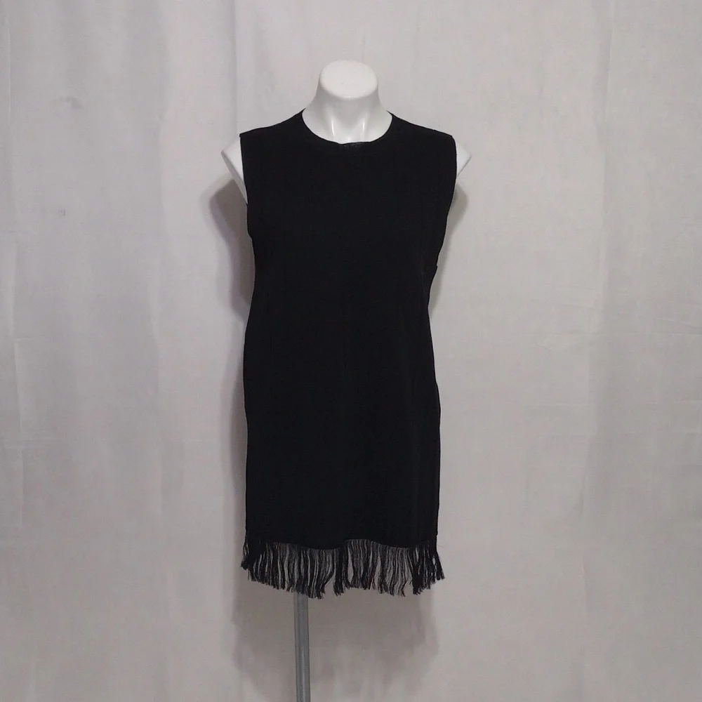 DISSH | Tops | Nwt Dissh Aria Black Sleeveless Knit Fringe Tunic Top Cozy  Boho Layering Medium | Poshmark